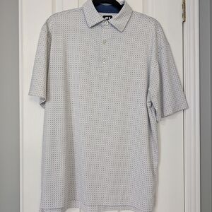 FootJoy Light Blue And Navy Patterned Golf Shirt